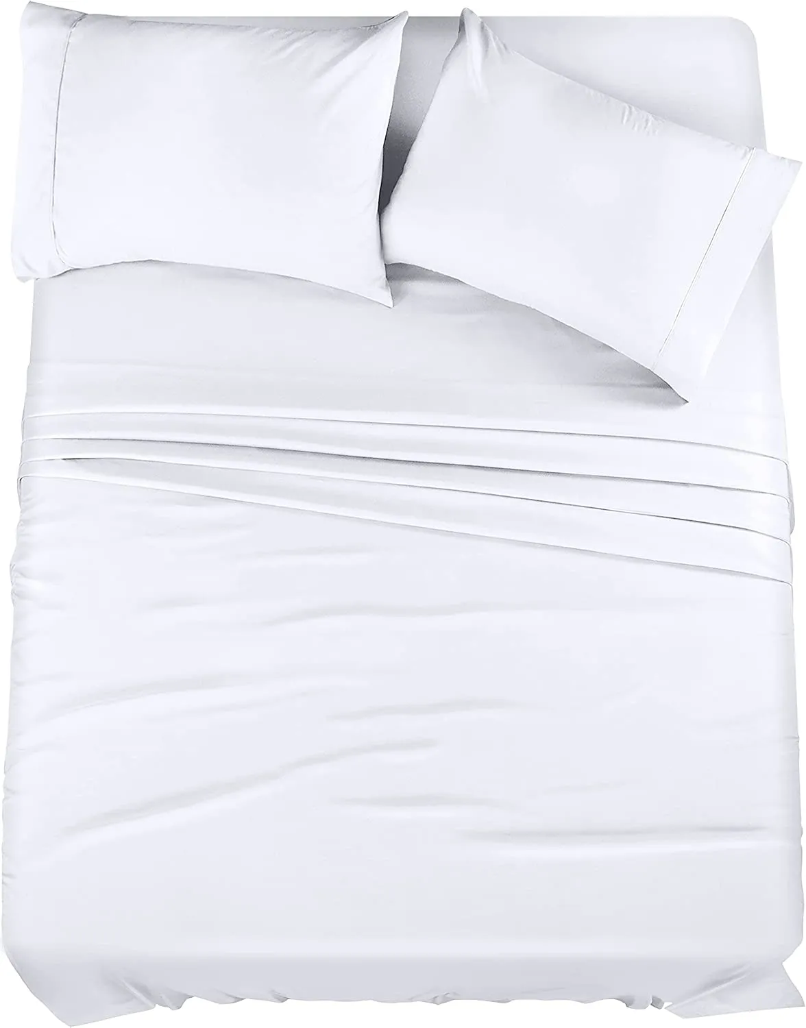 Sofrito 100% Cotton Bedsheet (Flat) - Percale - 400 TC - Plain - White