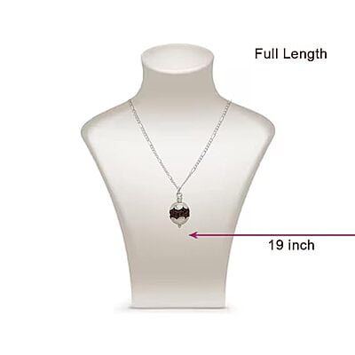 Silver Chain with Rudraksha Pendent