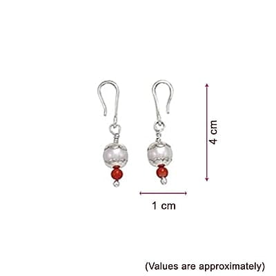 Silver Pearl Earrings, Thottu for kids Silver Pearl Earrings, Thottu for kids