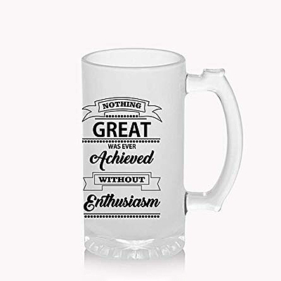 Sublimation Printed Froster Beer Mug With Nothing Great was Theme Froasted Beer Mug Sublimation Printed Froster Beer Mug With Nothing Great was Theme Froasted Beer Mug