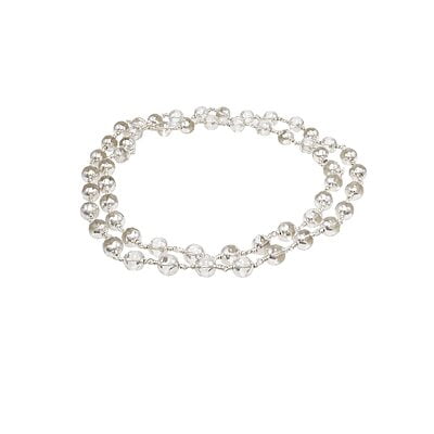 Silver Caped Spatik Mala/Chain