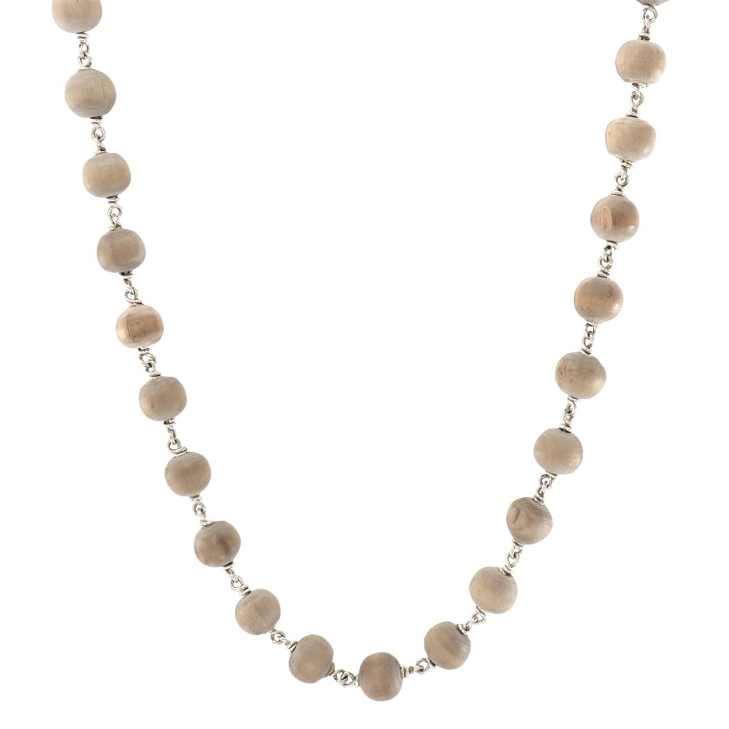 Pure Silver-Tied Tulasi Mala for Ayyappan Devotees Pure Silver-Tied Tulasi Mala for Ayyappan Devotees