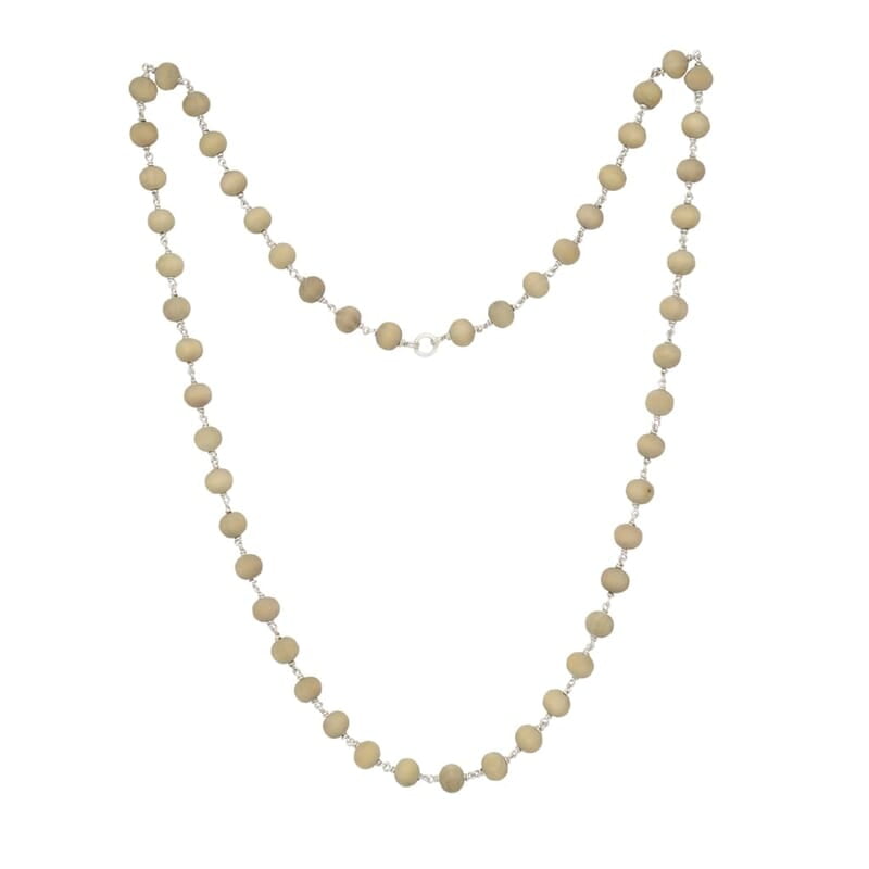 Silver Tied Tulsi Mala/Chain For Men