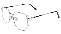 Unisex Medium Square Spectacle Frame. Rose Gold Metal Frame