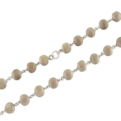 Pure Silver-Tied Tulasi Mala for Ayyappan Devotees Pure Silver-Tied Tulasi Mala for Ayyappan Devotees