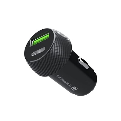 Portronics Car Power 7 20W Fast Charging With Dual Output Rapid Charge Compatible With Cellular Phones (Black) Portronics Car Power 7 20W Fast Charging With Dual Output Rapid Charge Compatible With Cellular Phones (Black)