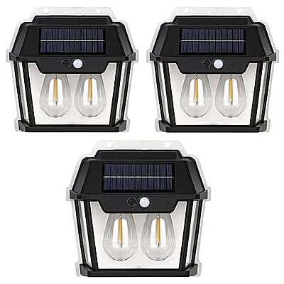 2 Window Tungsten Solar Wall Lights 2 Window Tungsten Solar Wall Lights