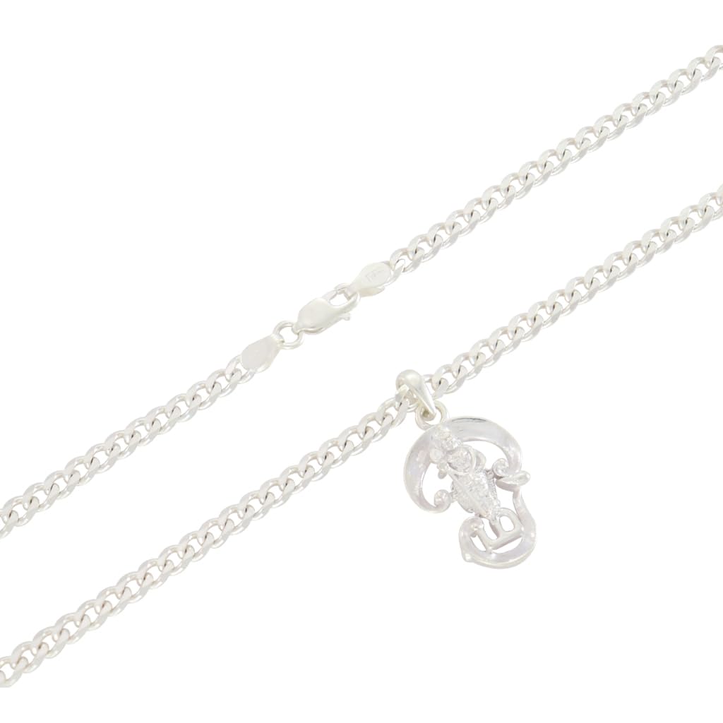 Sterling Silver Chain With God Kartikeya Subrahmanya Pendant Sterling Silver Chain With God Kartikeya Subrahmanya Pendant