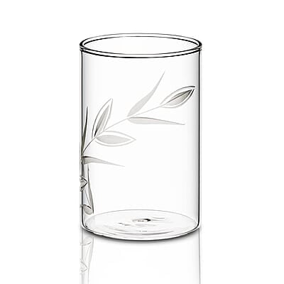 Borosil 350 ml Set of 6 pcs Creeper Vision Transparent Drinking Glass | Borosilicate Glass Tumblers for Water, Cold Drinks, Juice| Flame Proof, Microwave & Dishwasher Safe | for Daily use & Gifting