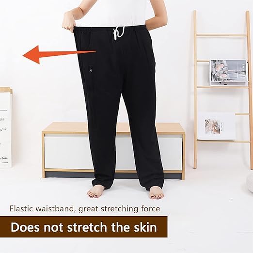 Catheter Leg Bag Pants for Men/Women, Urine Bag Holder Pants with 2 Zippered Side Pockets, Holding 2x2000ml Catheter Bag for Nephrostomy, Foley, Cystostomy, Enterostomy, Urostomy Patients Catheter Leg Bag Pants for Men/Women, Urine Bag Holder Pants with 2 Zippered Side Pockets, Holding 2x2000ml Catheter Bag for Nephrostomy, Foley, Cystostomy, Enterostomy, Urostomy Patients