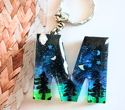 'M'ARORA INSPIRED LETTER KEYCHAIN(LKB00047) 'M'ARORA INSPIRED LETTER KEYCHAIN(LKB00047)
