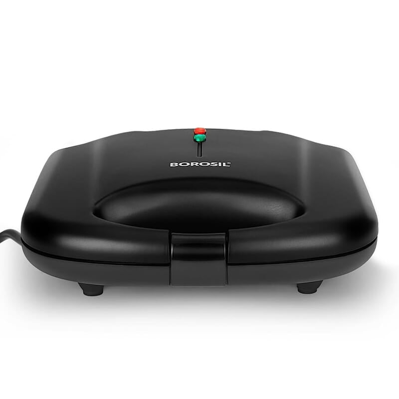 Borosil Klassy 800 Watt Sandwich Maker, 2 Slice Sandwich Maker, Non-stick Nontoxic plates opens 90°, BPA & PTFE Free Borosil Klassy 800 Watt Sandwich Maker, 2 Slice Sandwich Maker, Non-stick Nontoxic plates opens 90°, BPA & PTFE Free