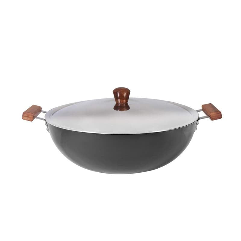 Wonderchef Ebony Hard Anodized 34 cm Deep Kadhai with Lid 8 L3.25 mm thick Wonderchef Ebony Hard Anodized 34 cm Deep Kadhai with Lid 8 L3.25 mm thick