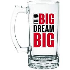 Sublimation Printed Clear Beer Mug With Big Dream Big! Printed Unique Beer Mug Sublimation Printed Clear Beer Mug With Big Dream Big! Printed Unique Beer Mug