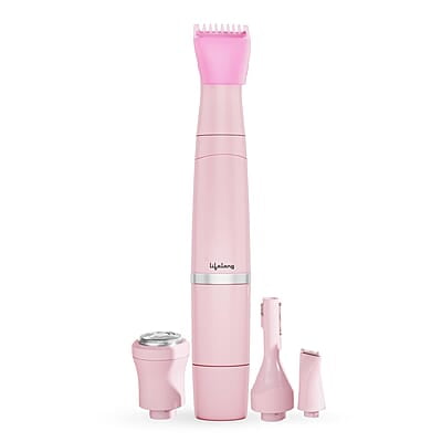 Lifelong Trimmer for Women 4 in 1 Women Trimmer, 60 Minutes Runtime, Rechargeable Women Trimmer Pink