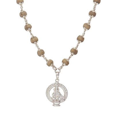 Silver Thulasi Ayyappan Mala–Sacred Tulasi Beads for Ayyappa