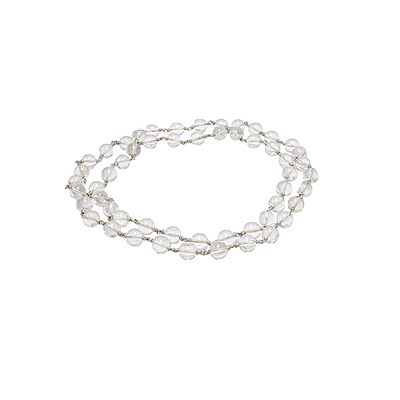 Pure Silver Sphatik mala Crystal Jaap Mala for Pooja