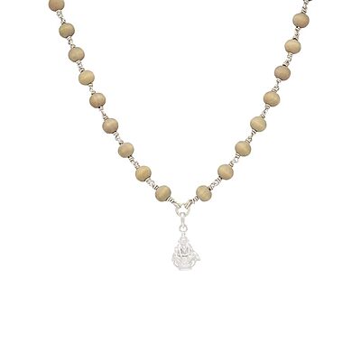 Silver Thulasi Ayyappan Mala–Sacred Tulasi Beads for Ayyappa