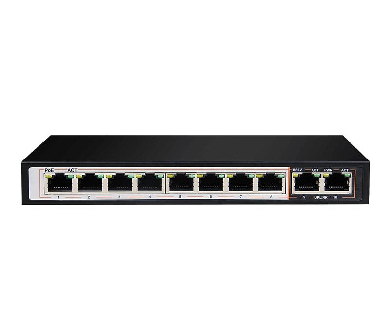 D-Link DGS-F1010P-E 8 Port Unmanaged Gigabit POE Switch D-Link DGS-F1010P-E 8 Port Unmanaged Gigabit POE Switch