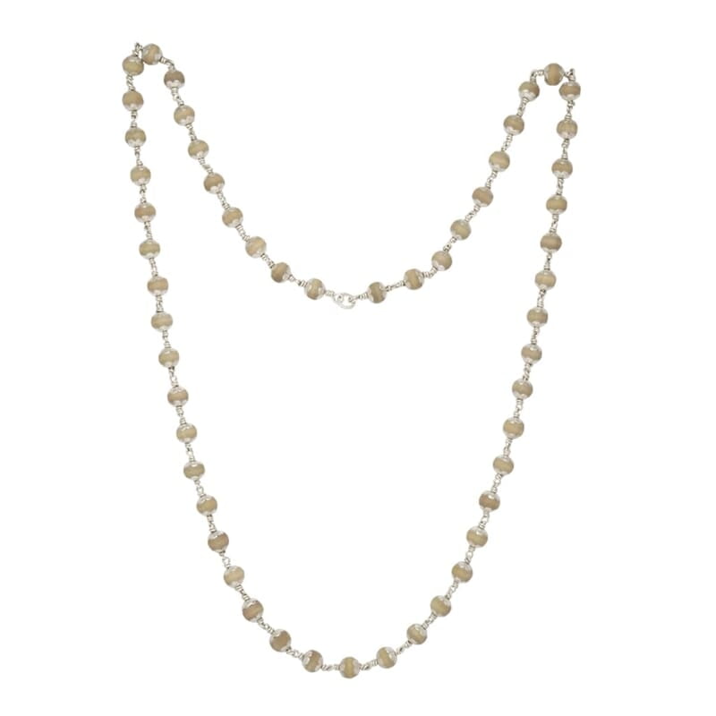 Silver Capped Tulsi Mala/Chain
