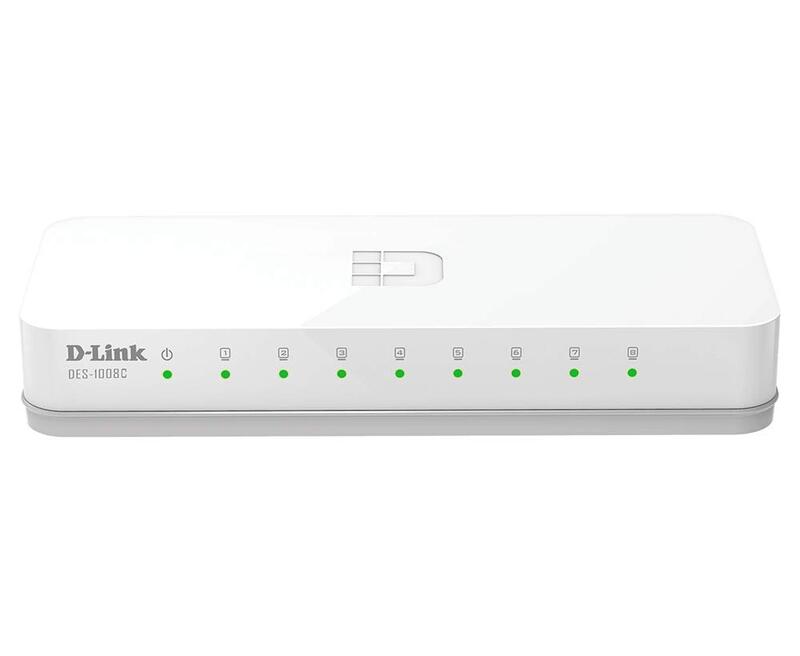 D-LINK DES-1008C 8-Port 10/100 Desktop Switch
