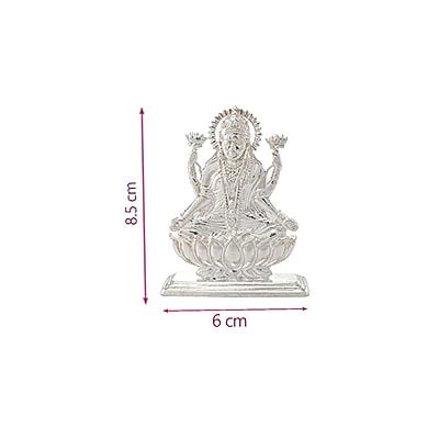 Silver Goddess Lakshmi Idol