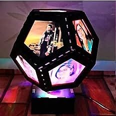 Sublimation Printed Led Rotating Lamp Hexagon 11 Photo Lamp for All Occasions (20x15x15 cm) Sublimation Printed Led Rotating Lamp Hexagon 11 Photo Lamp for All Occasions (20x15x15 cm)