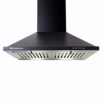 Wonderchef Power Elite Chimney  60cm  1050 m3/hr  Baffle Filter  3 Speed Push Button Controls
