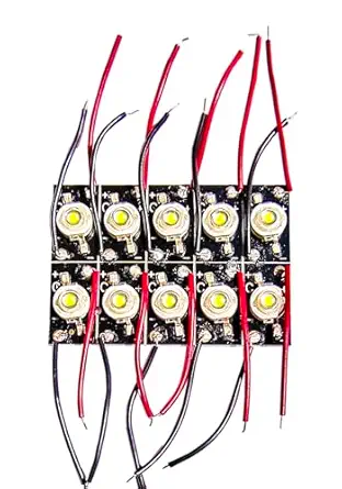 SYMFONIA 5 Watt White SMD LED Diode Bulb Lamp with Heatsink (Pack of 10) Light Electronic Hobby Kit