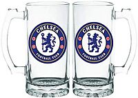 Sublimation Printed Clear Beer Mug With Printed Combo Couple Beer Mug | Unique Beer Mug,(500 ml, Pack of 2) Clear Beer Glass Mug