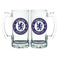 Sublimation Printed Clear Beer Mug With Printed Combo Couple Beer Mug | Unique Beer Mug,(500 ml, Pack of 2) Clear Beer Glass Mug