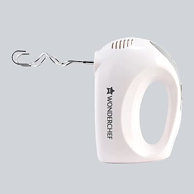 Wonderchef Ultima Plus Hand Mixer, 200W, 5 Speed Setting, Stainless Steel Beater and Kneading Hooks
