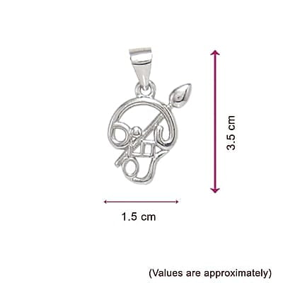 Silver Vel Pendant | 925 silver Lord Murugan OM Pendant