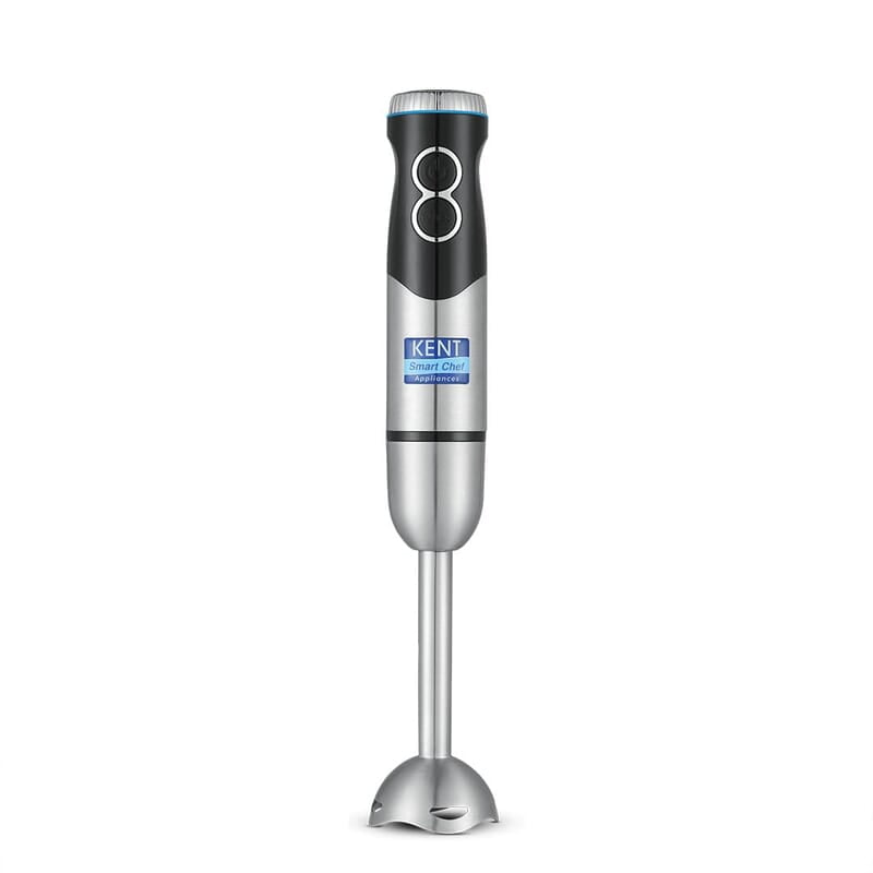 Kent Ss Hand Blender 450W | Variable Speed Control | Turbo Switch For Fast Blending | Detachable Shaft For Easy Cleaning | Hot & Cold Blending | Low Noise Dc Motor - Stainless Steel, 450 Watts, Silver