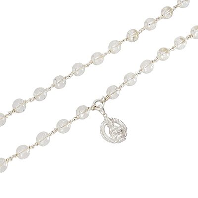 Sphatika Mala with Ayyappan (Iyyappan) Pendant – Pure Quartz Crystal Mala Sphatika Mala with Ayyappan (Iyyappan) Pendant – Pure Quartz Crystal Mala