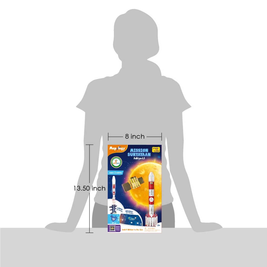 Mapology ISRO Space Toys: Mission Suryayaan Aditya L1 | Rocket Model & Satellite Mapology ISRO Space Toys: Mission Suryayaan Aditya L1 | Rocket Model & Satellite