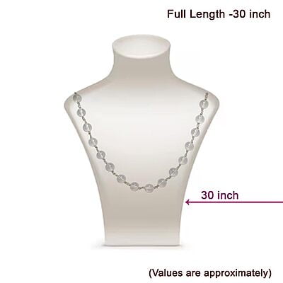 Silver Caped Spatik Mala/Chain