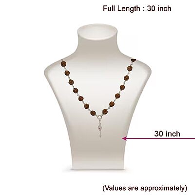 Original Rudraksha Mala in Silver with Vel Pendant Certified Original Rudraksha Mala in Silver with Vel Pendant Certified