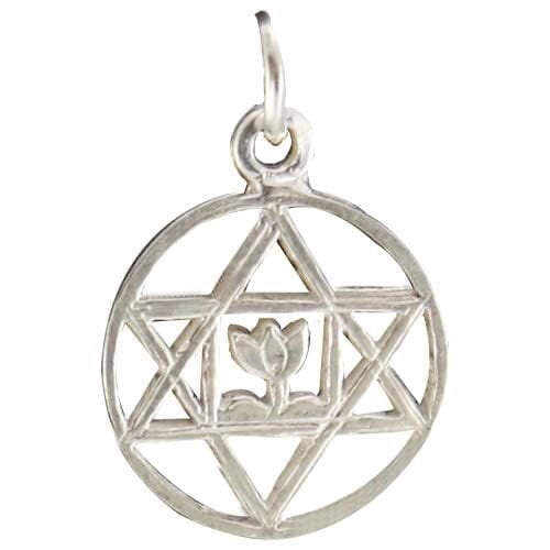 Sterling Silver Traditional Star Lotus Pendant