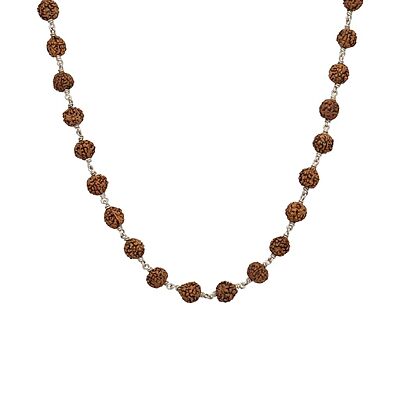 925 Sterling Silver Rudraksha Mala Panch Mukhi 5 Mukhi Five Face 54 Beads 925 Sterling Silver Rudraksha Mala Panch Mukhi 5 Mukhi Five Face 54 Beads