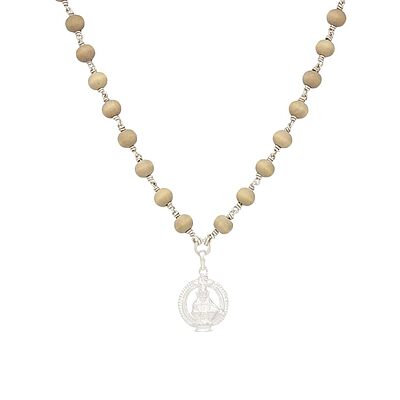 Silver Thulasi Ayyappan Mala–Sacred Tulasi Beads for Ayyappa