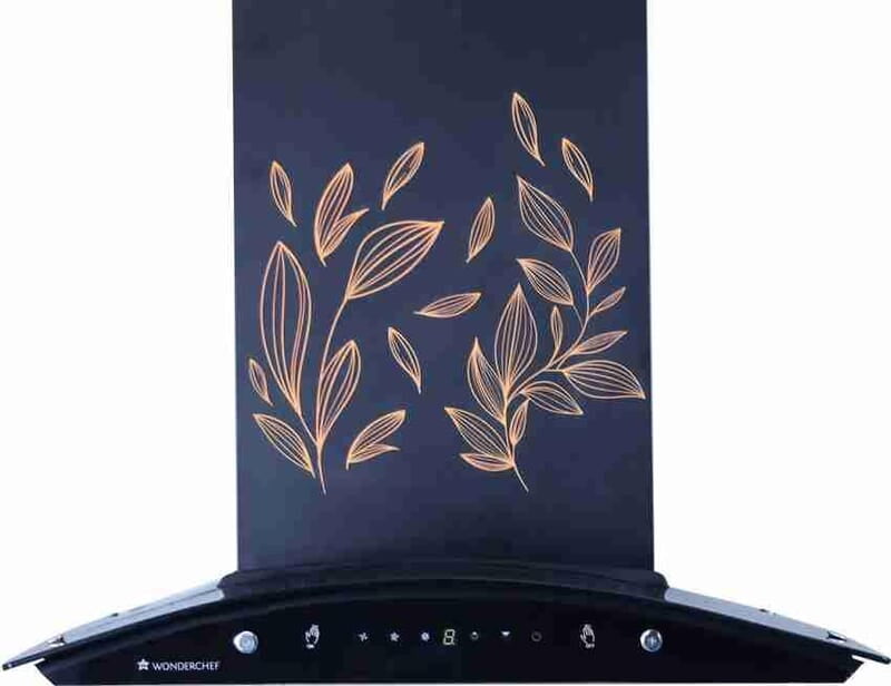 Wonderchef Ruby Curve Flora 60 cm Auto Clean Wall Mounted Chimney (Black 1200 CMH) Wonderchef Ruby Curve Flora 60 cm Auto Clean Wall Mounted Chimney (Black 1200 CMH)