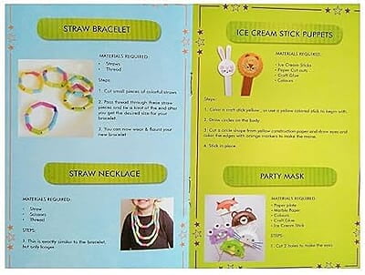 cocraft Art & Craft Kit with 20+ Recycle Craft Projects for Kids of All Age Groups- DIY Bracelets, Necklace, Purse, Lantern, Puppets and Many More cocraft Art & Craft Kit with 20+ Recycle Craft Projects for Kids of All Age Groups- DIY Bracelets, Necklace, Purse, Lantern, Puppets and Many More