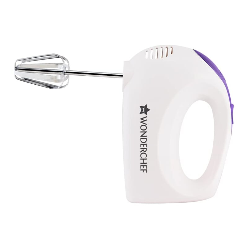 Wonderchef Acura Plus 200 W Electric Hand Mixer 5 Speed Option SS Beater Whisk and Dough Kneading Hooks
