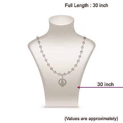 Sphatika Mala with Ayyappan (Iyyappan) Pendant – Pure Quartz Crystal Mala Sphatika Mala with Ayyappan (Iyyappan) Pendant – Pure Quartz Crystal Mala