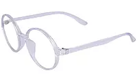 Unisex Round Large Spectacle Frames. Transparent Color Frame.