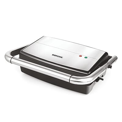 Borosil Jumbo Grill Sandwich Maker, 1500W, Non-Stick Grilling Plate, 180ᶿ Open Flexibility, Make 4 Sandwiches Borosil Jumbo Grill Sandwich Maker, 1500W, Non-Stick Grilling Plate, 180ᶿ Open Flexibility, Make 4 Sandwiches