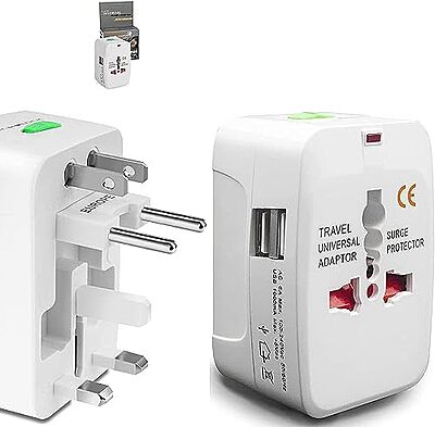 International Worldwide Adapter 125V 6A & 13A (China/Europe/UK/USA/India)