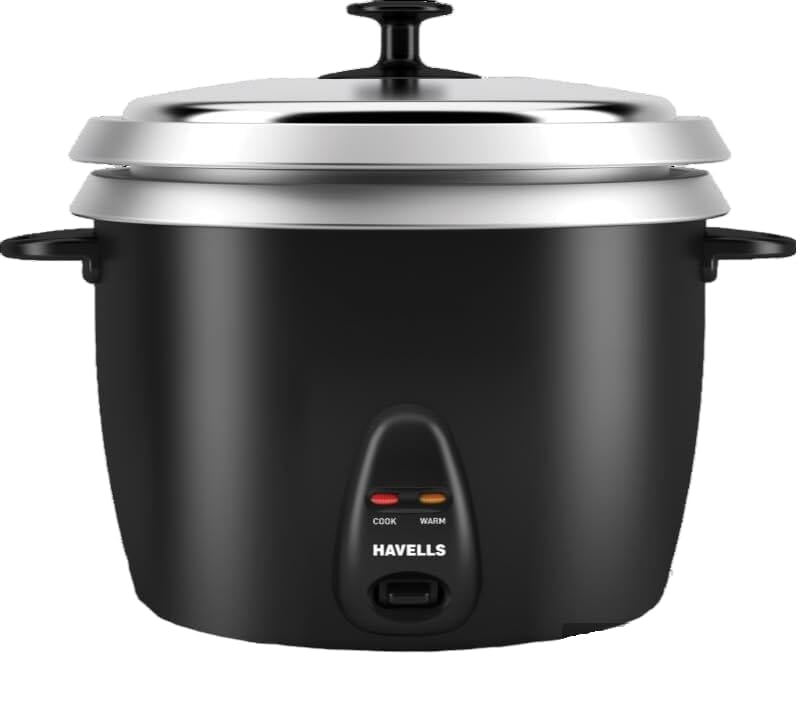 HAVELLS RISO Plus 1.8 L 2 Bowl Rice Cooker, 700 W, 1.8L,3 X Protection, 1 mm Thick 2 inner bowl