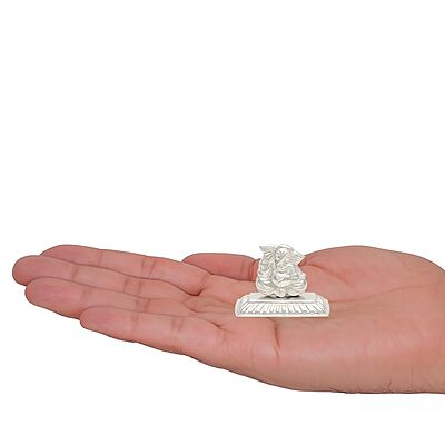 God Ornament Silver Vinayagar Idol